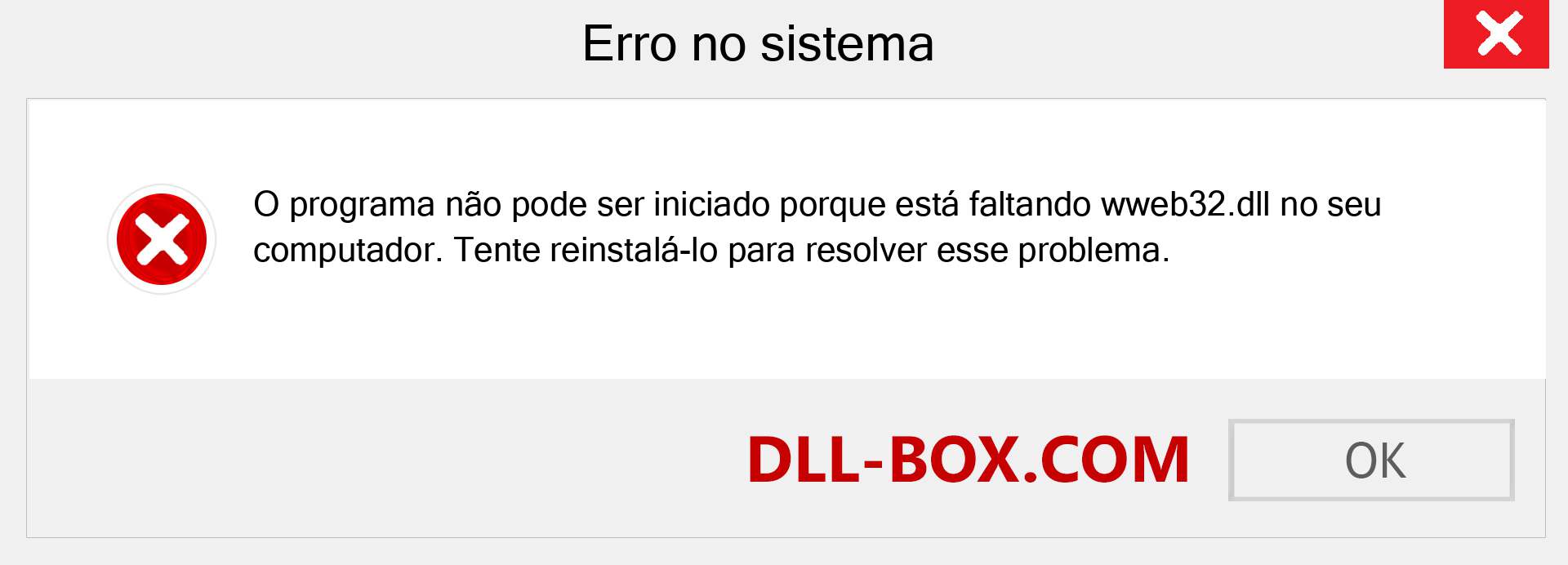 Arquivo wweb32.dll ausente ?. Download para Windows 7, 8, 10 - Correção de erro ausente wweb32 dll no Windows, fotos, imagens